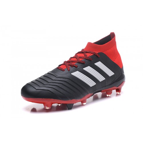 Chaussures De Foot Nouveau 2018 Adidas Predator 18.1 FG Noir Rouge Online